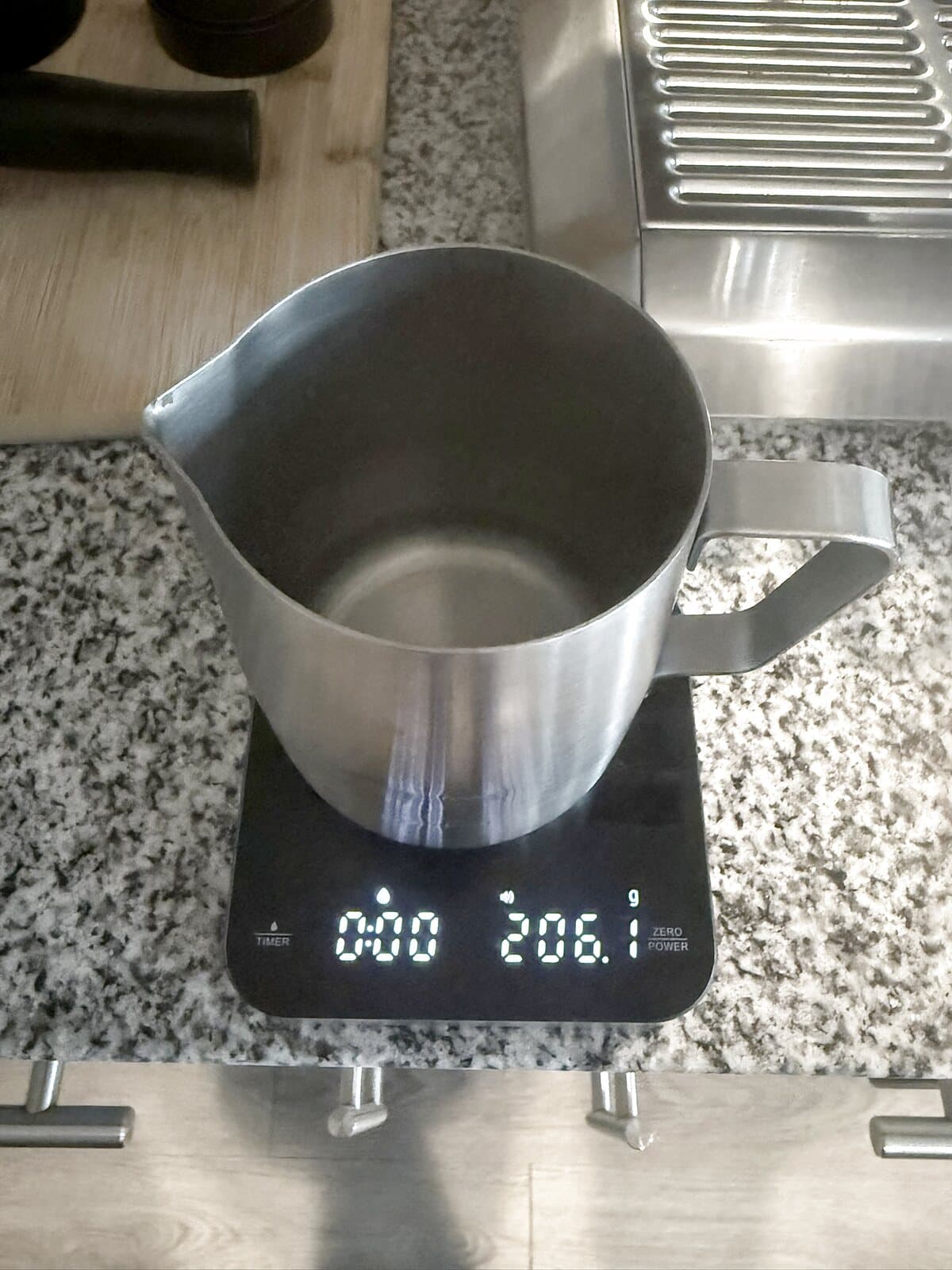 Maestri House Mini Coffee Scale with Timer (Black & Silver) thumbnail 2
