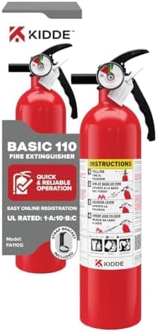 Kidde Basic 110 Fire Extinguisher for Home, 1-A:10-B:C (FA110G) thumbnail 2