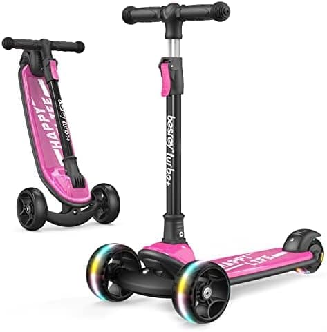 besrey 3-Wheel Kids Scooter, Ages 3 to 10, Adjustable Height, LED Wheels thumbnail 4