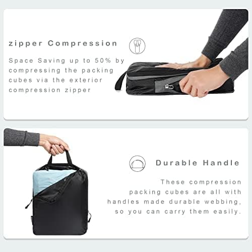 BAGAIL 6-Set Ultralight Compression Packing Cubes thumbnail 5