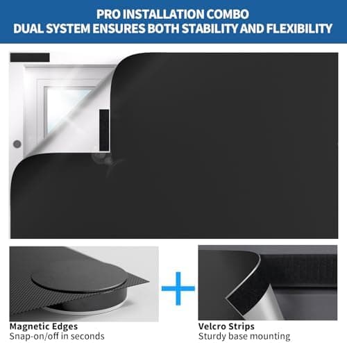 BKSAI 100% Blackout Portable Magnetic Window Cover thumbnail 4