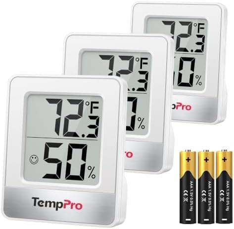 TempPro TP49 Digital Hygrometer and Indoor Thermometer, 3-Pack thumbnail 2