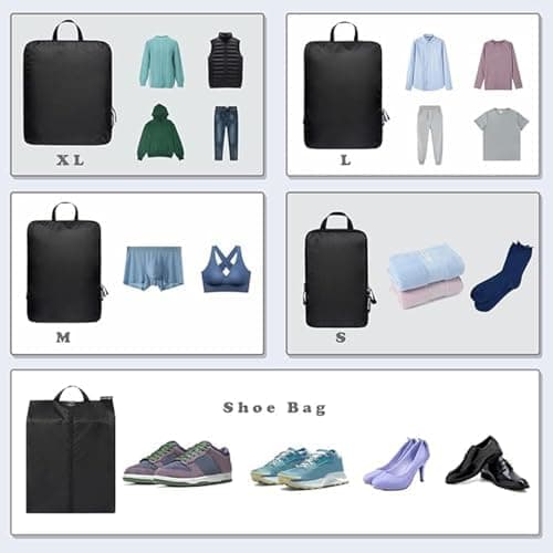 BAGAIL 6-Set Ultralight Compression Packing Cubes thumbnail 4