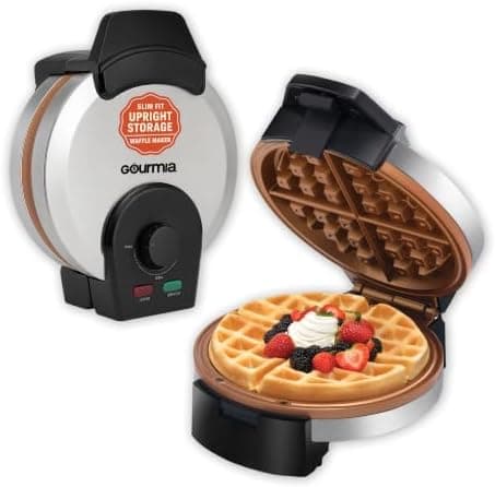 Gourmia Belgian Waffle Maker with Nonstick Ceramic Plates thumbnail 2