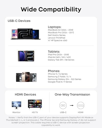 Anker USB-C to HDMI Cable, 4K@60Hz, Nylon Braided, 6 ft thumbnail 4