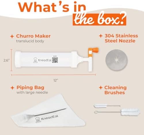 KneadEat Churro Maker Kit with Booster Handle and Piping Bag thumbnail 4