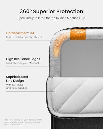 tomtoc 360 Protective Laptop Sleeve for 14-inch MacBook Pro thumbnail 3