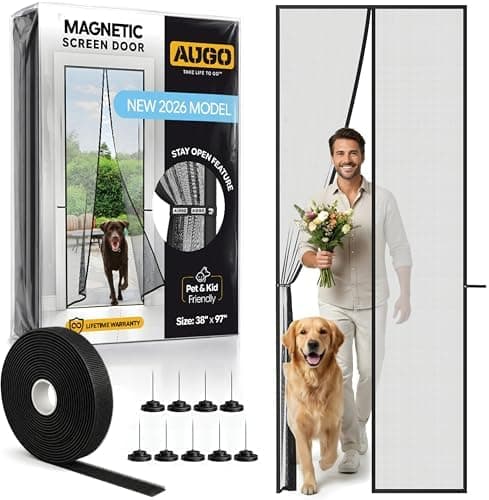 AUGO Magnetic Screen Door, Heavy Duty, 38 x 97 in thumbnail 2