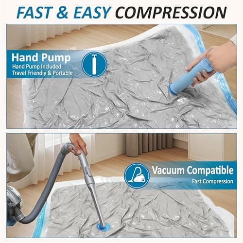 Vacuum Storage Bags with Hand Pump, 20-Piece Combo thumbnail 4