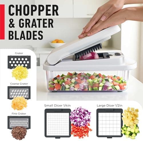Mueller Pro Vegetable Chopper and Mandoline Slicer, 10-in-1 thumbnail 5