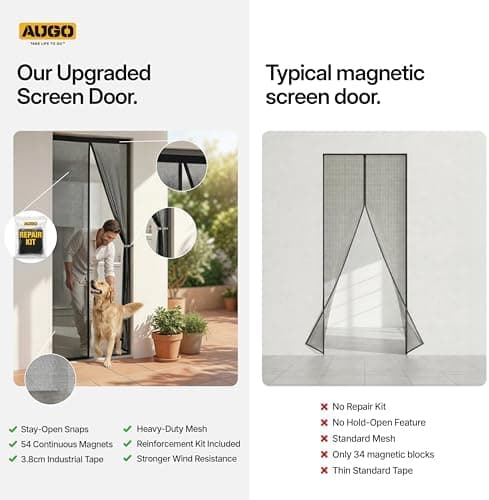 AUGO Magnetic Screen Door, Heavy Duty, 38 x 97 in thumbnail 5