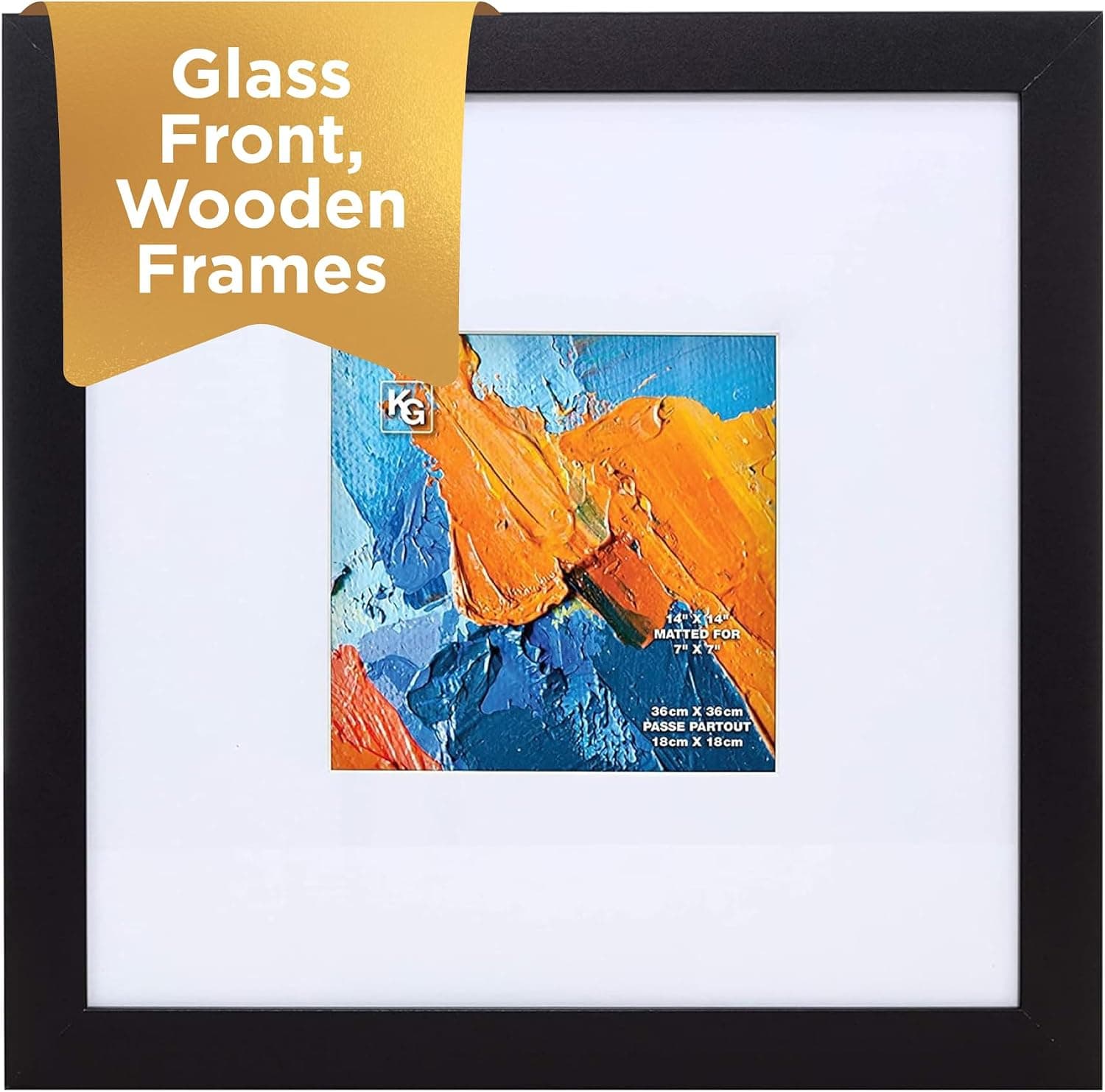 Kiera Grace Langford 14x14 Wooden Picture Frame, Black