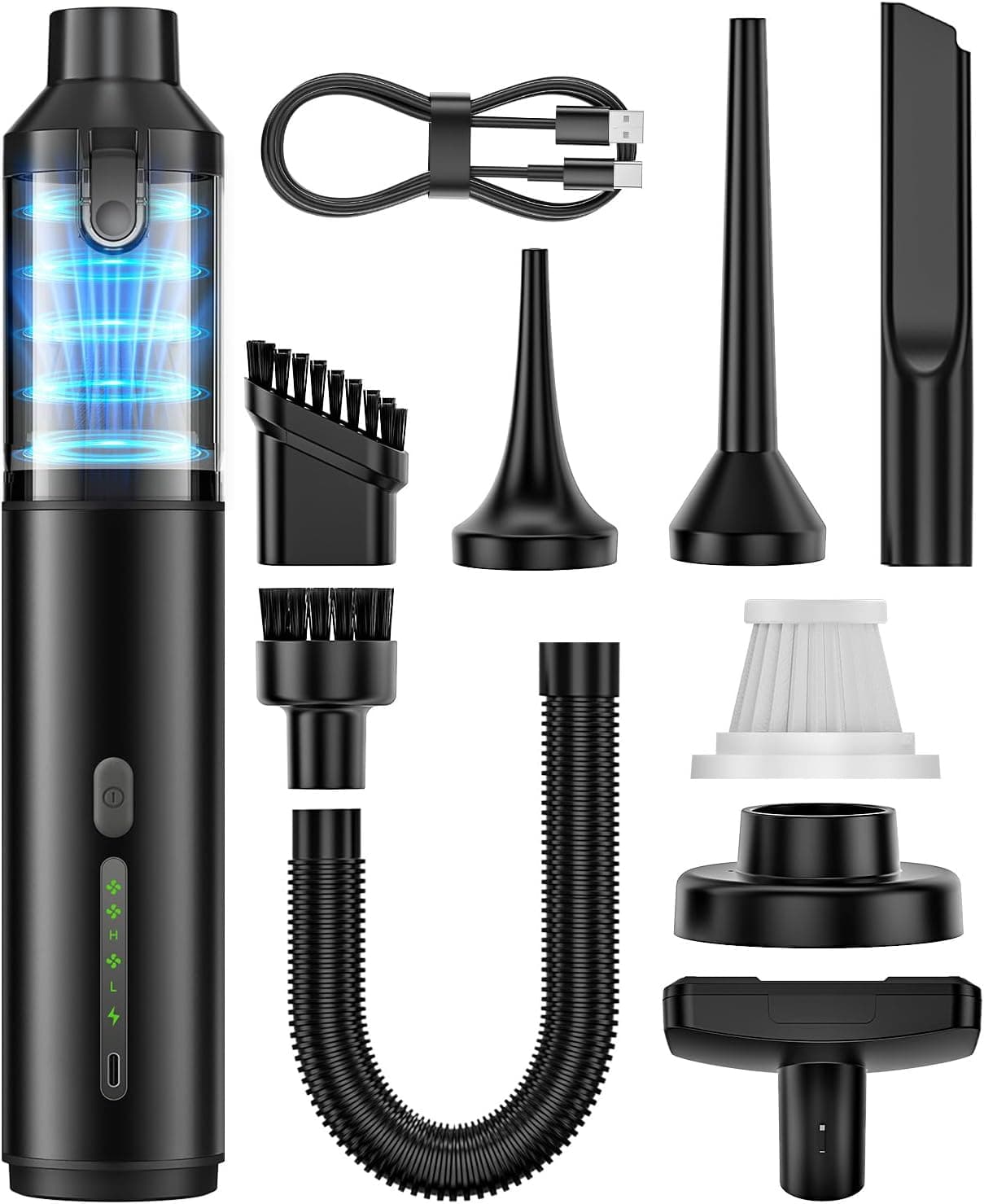 Cordless Handheld Car Vacuum, 4-in-1 with 2 Suction Modes