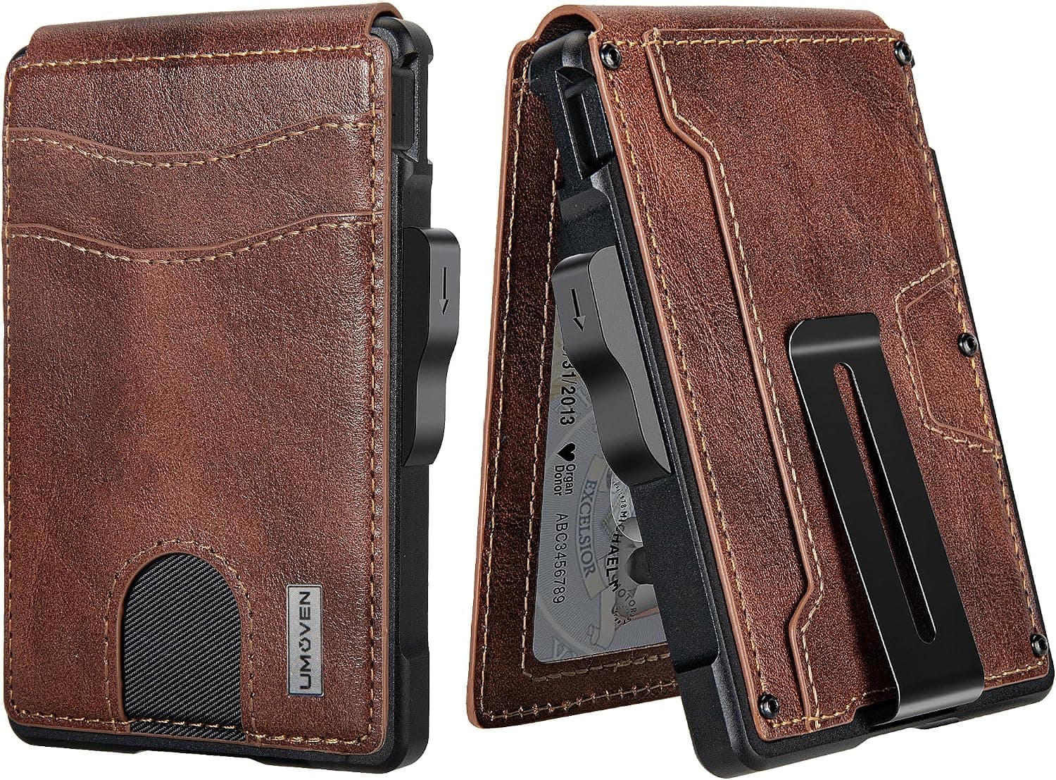 Minimalist Slim RFID-Blocking Pop-Up Card Wallet for Men