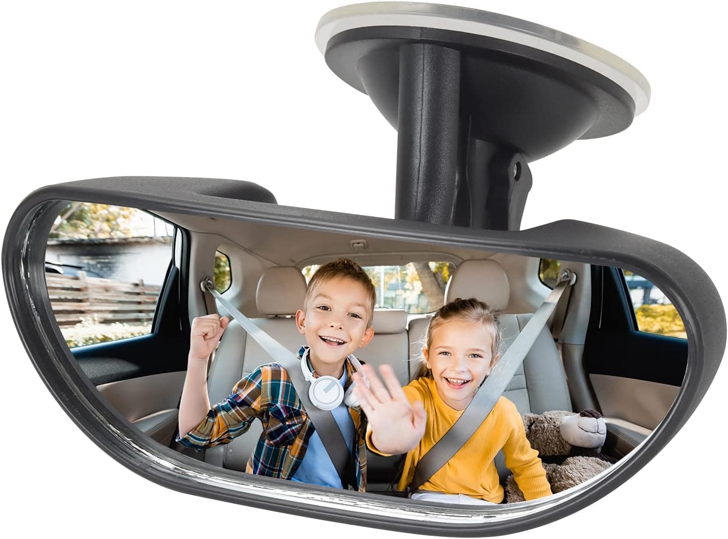 LoyaGour Windshield Baby Mirror, 360° Adjustable, Shatterproof