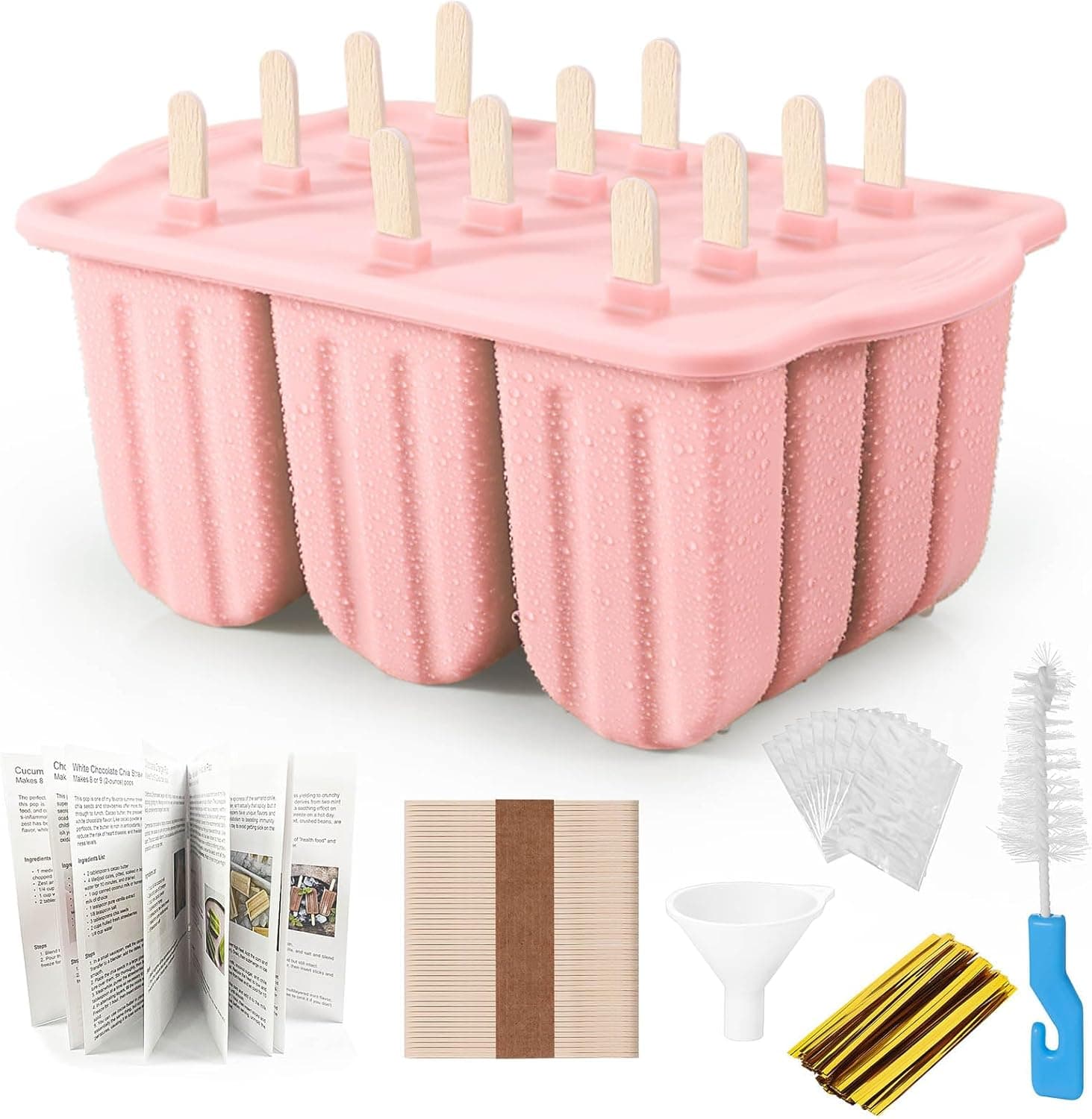 XKMiess Silicone Popsicles Molds Set (Pink)