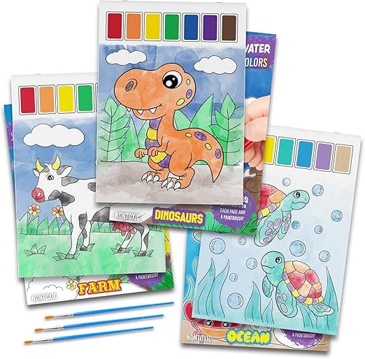 Imagination Works Paint with Water Books for Kids (3-Pack)