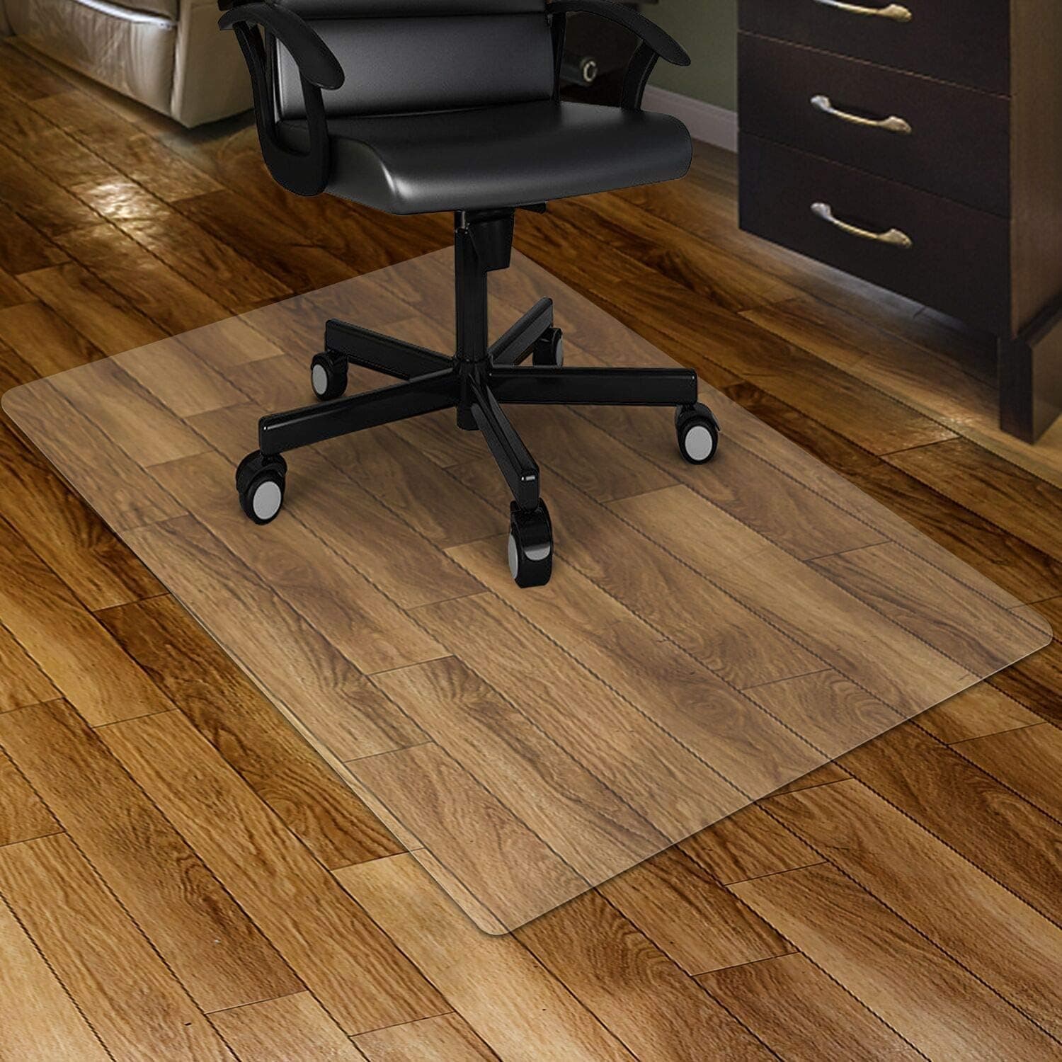 Kuyal Clear Chair Mat for Hard Floors (36 x 48 inches)