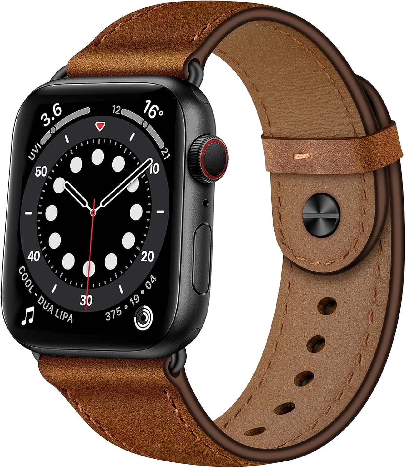 OUHENG Leather Band for Apple Watch (49/46/45/44/42mm)